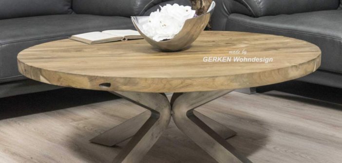 Runder Couchtisch aus Holz